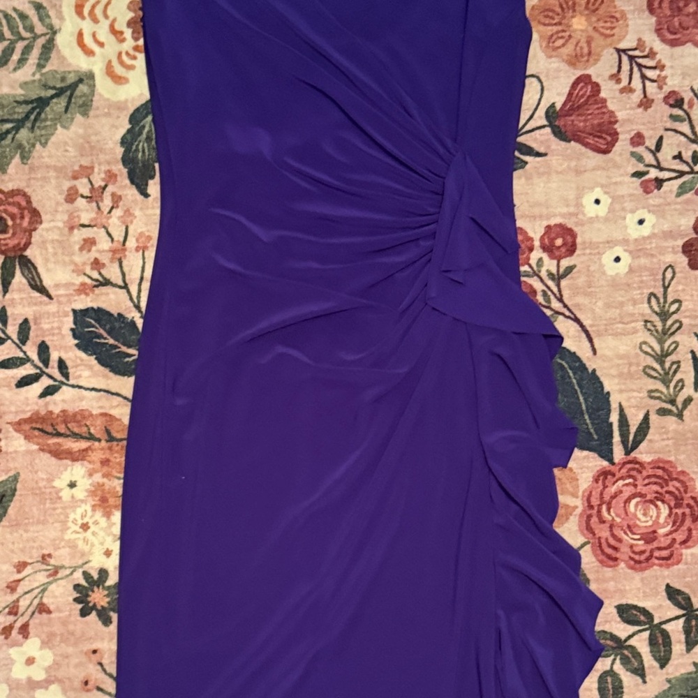 Evan Picone One Shoulder Purple Dress
